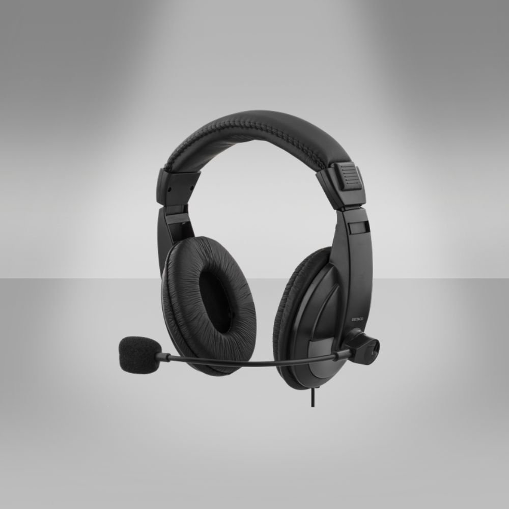 Deltaco USB -kuulokemikrofoni