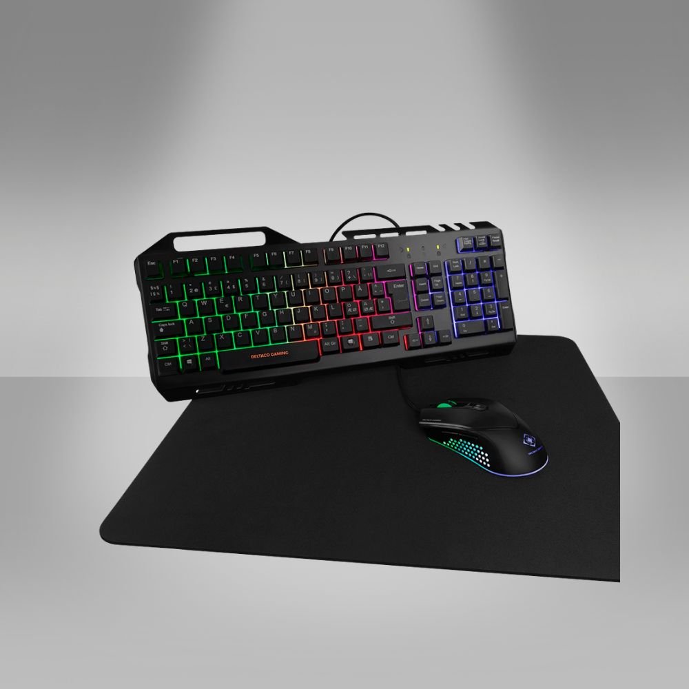 Deltaco gaming 3-in-1 RGB Gaming Kit -pelitarvikesarja
