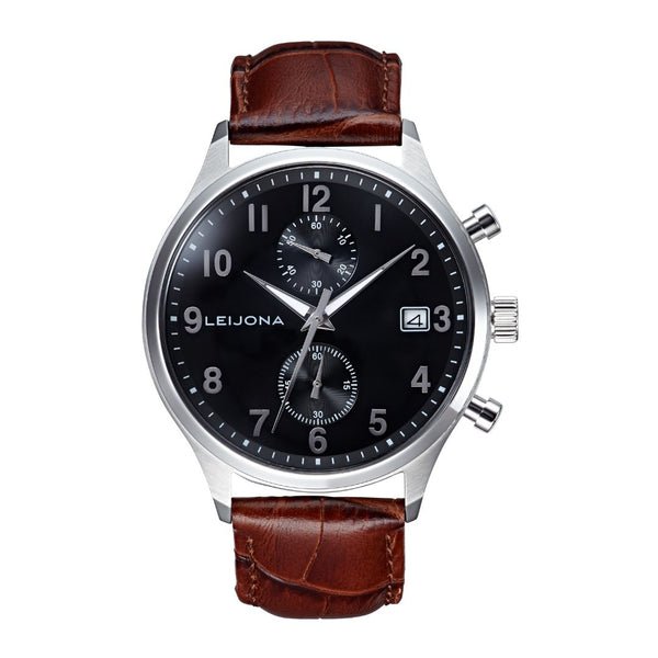 Leijona Ohra Krono, Steel & Black, 5020-2611 rannekello