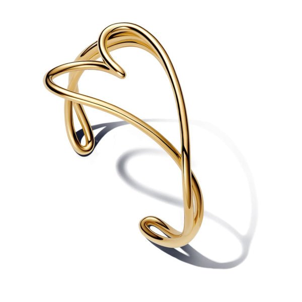 Pandora Essence Organically Shaped Heart rannekoru, keltakullattu, 563808C00