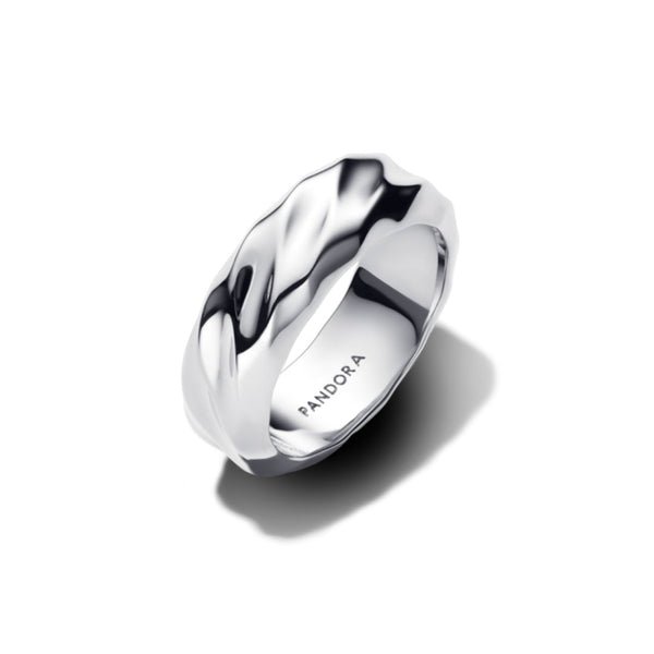 Pandora Essence Rippled Wide Band sormus, hopea, 193886C00