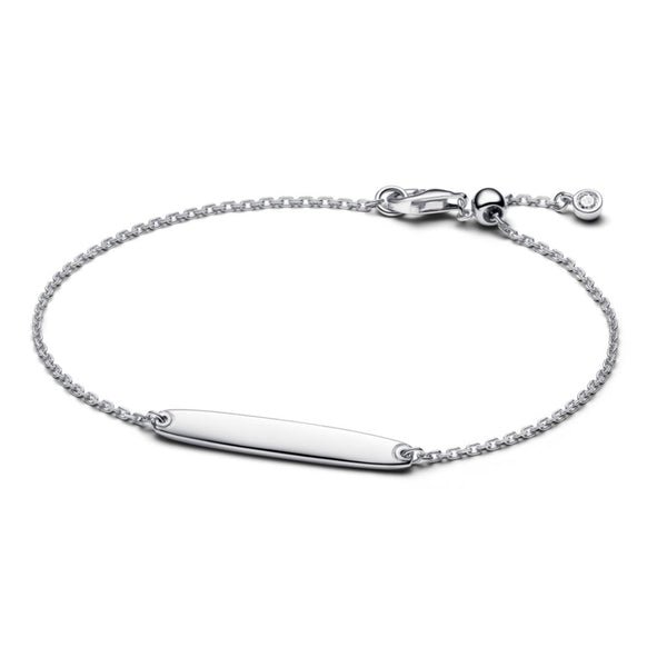 Pandora Moments Engravable Bar Chain rannekoru, hopea, 594010C01