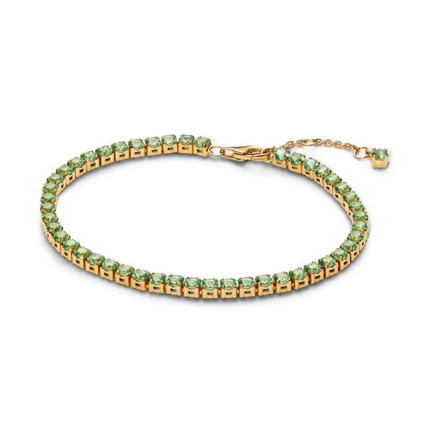 Pandora Timeless Sparkling Green Tennis rannekoru, keltakullattu, 561469C02