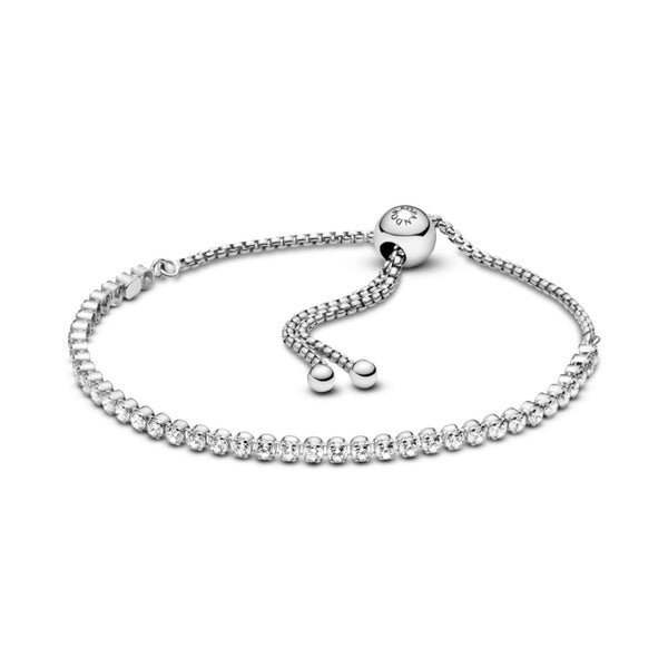 Pandora Timeless Sparkling Slider Tennis rannekoru, hopea, 599375C01