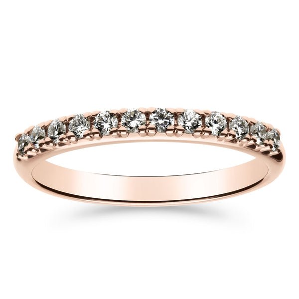 Silván Rosalie timanttisormus 0,24ct, rosekultaa, vihkisormukset