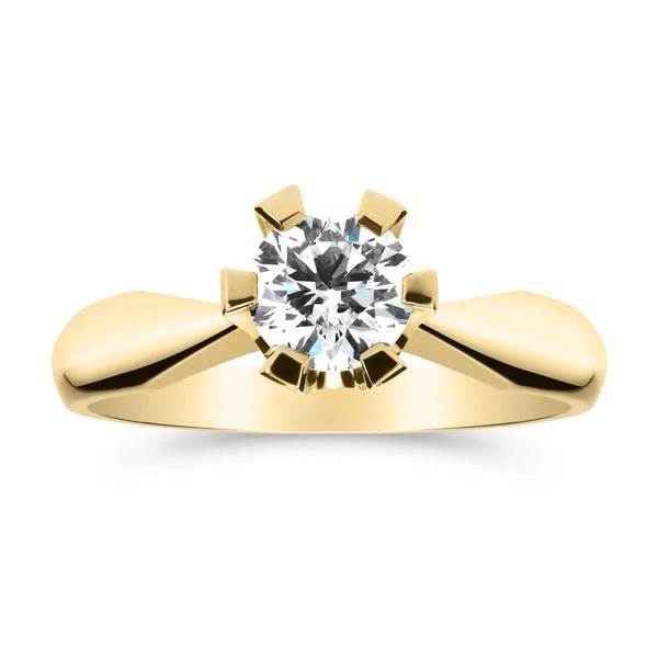 Silván Solitaire timanttisormus 0,70ct, keltakultaa, vihkisormukset