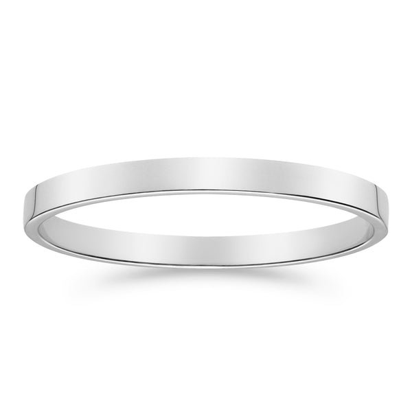 Silván kihlasormus 2mm flakka, valkokultaa, kihlasormukset