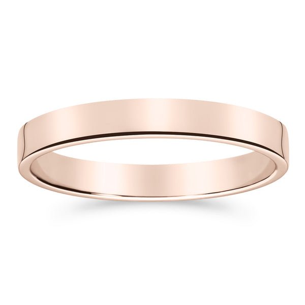 Silván kihlasormus 3mm flakka, rosekultaa, kihlasormukset