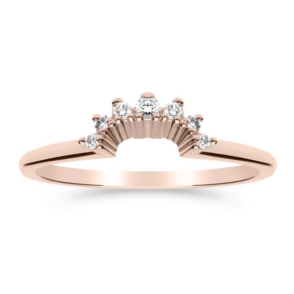 Silván Syleilijä sivusormus timanteilla 0,07ct, rosekultaa, vihkisormukset