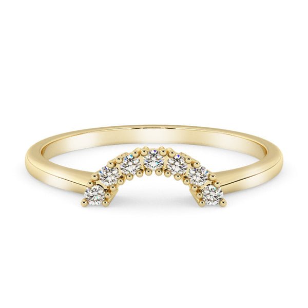 Silván Syleilijä sivusormus timanteilla 0,07ct, keltakultaa, vihkisormukset