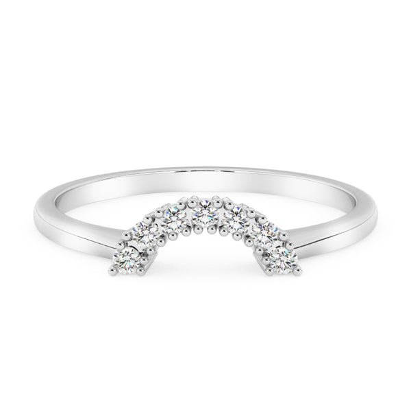 Silván Syleilijä sivusormus timanteilla 0,07ct, valkokultaa, vihkisormukset