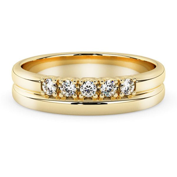 Silván Daria timanttisormus 0,05ct, keltakultaa, vihkisormukset