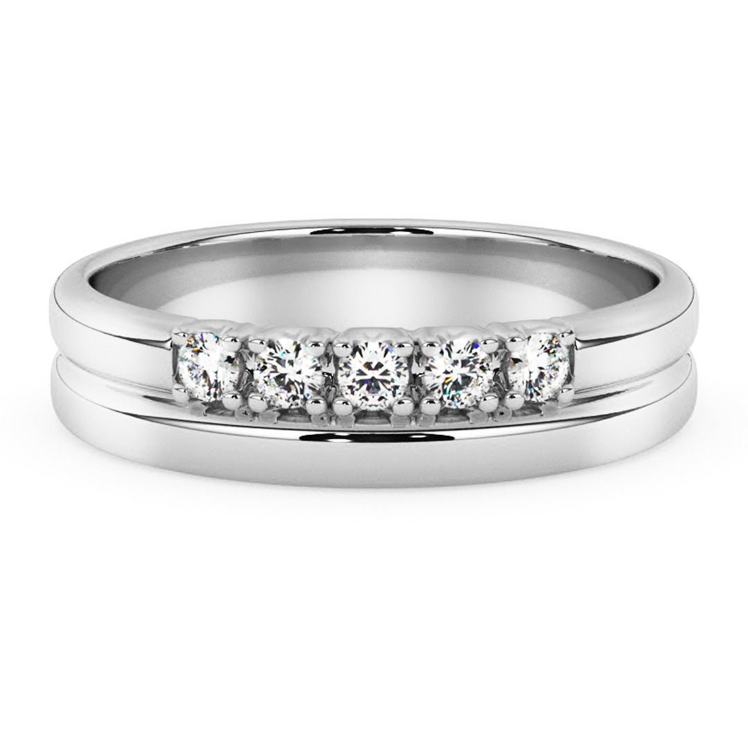 Silván,Timanttisormus 0,05ct, 14K valkokultaa, Daria-mallisto