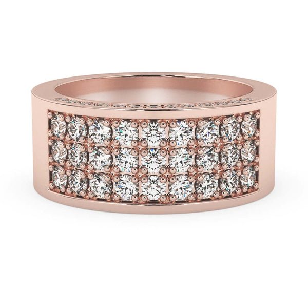 Silván Henrietta timanttisormus 0,95ct, rosekultaa, vihkisormukset