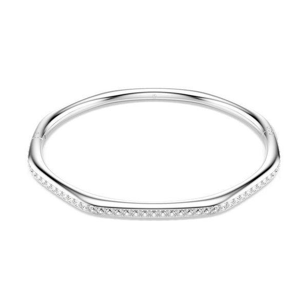 Swarovski Dextera rannerengas, vaalea metalli ja kirkkaat kristallit