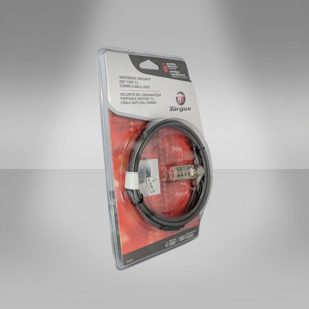 Targus Defcon CL 2.1m turvakaapelilukko, numeroyhdistelmä