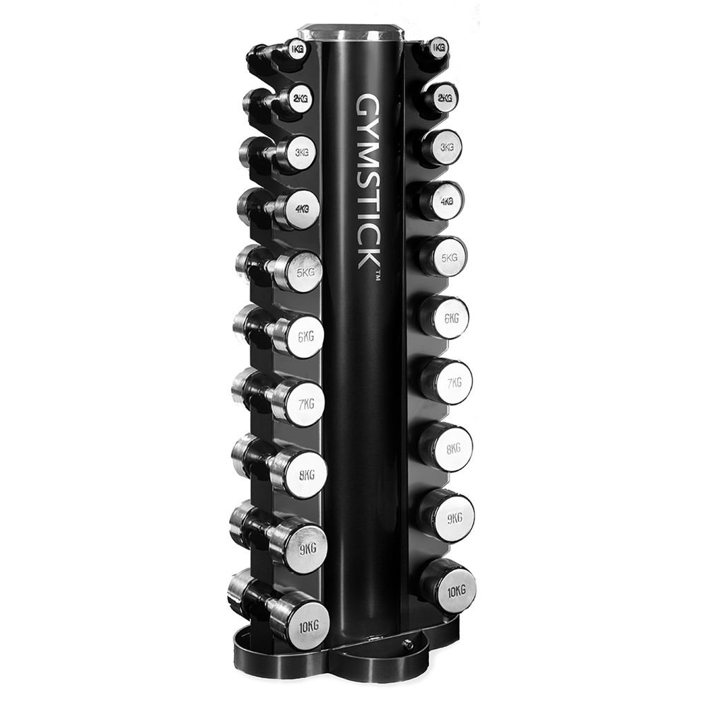 Gymstick Teline Tower Rack käsipainot, Käsipainopaketit - Kromatut
