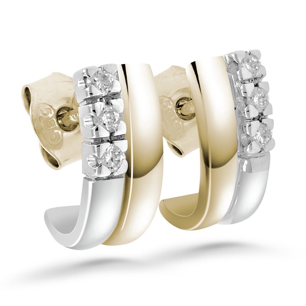 Silván,Timanttikorvakorut 0,12ct, 14K keltakultaa, Daria-mallisto