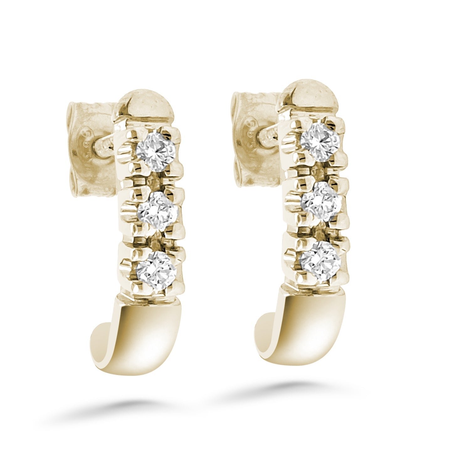 Silván,Timanttikorvakorut 0,12ct, 14K keltakultaa, Majlis-mallisto