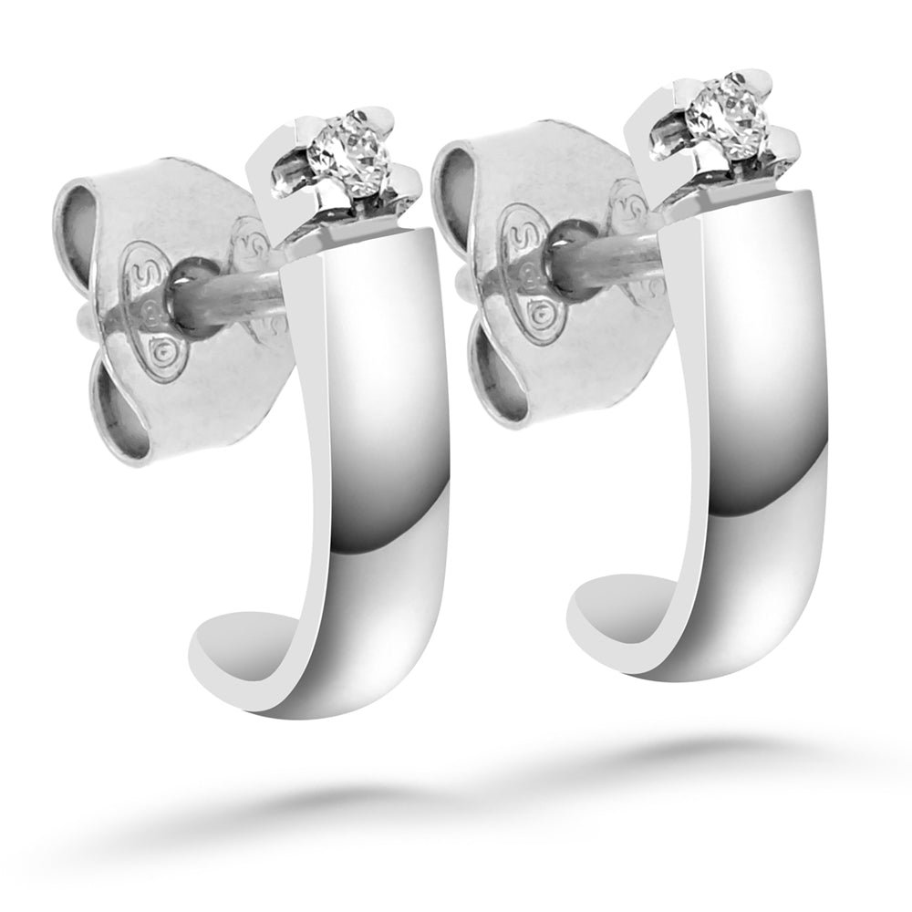 Silván,Timanttikorvakorut 0,04ct, 14K valkokultaa, Maria-mallisto