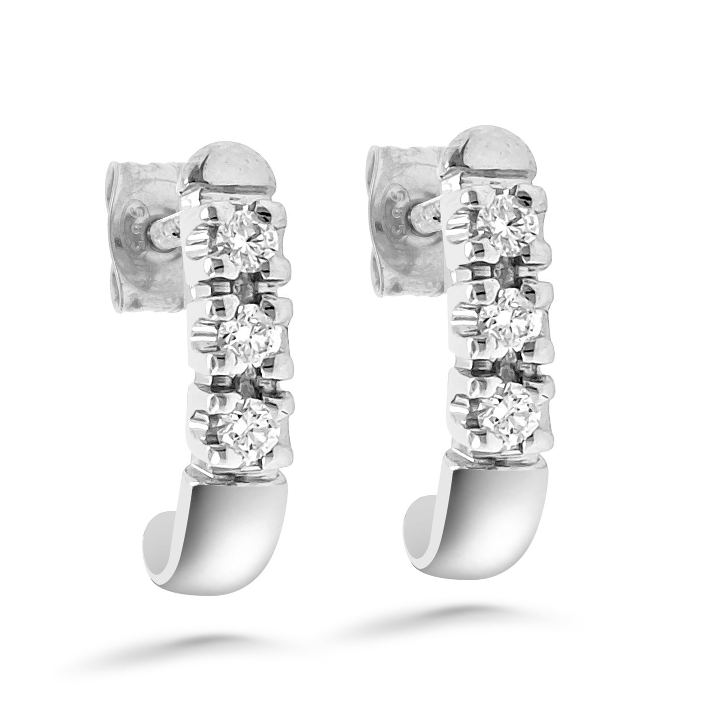 Silván,Timanttikorvakorut 0,12ct, 14K valkokultaa, Majlis-mallisto