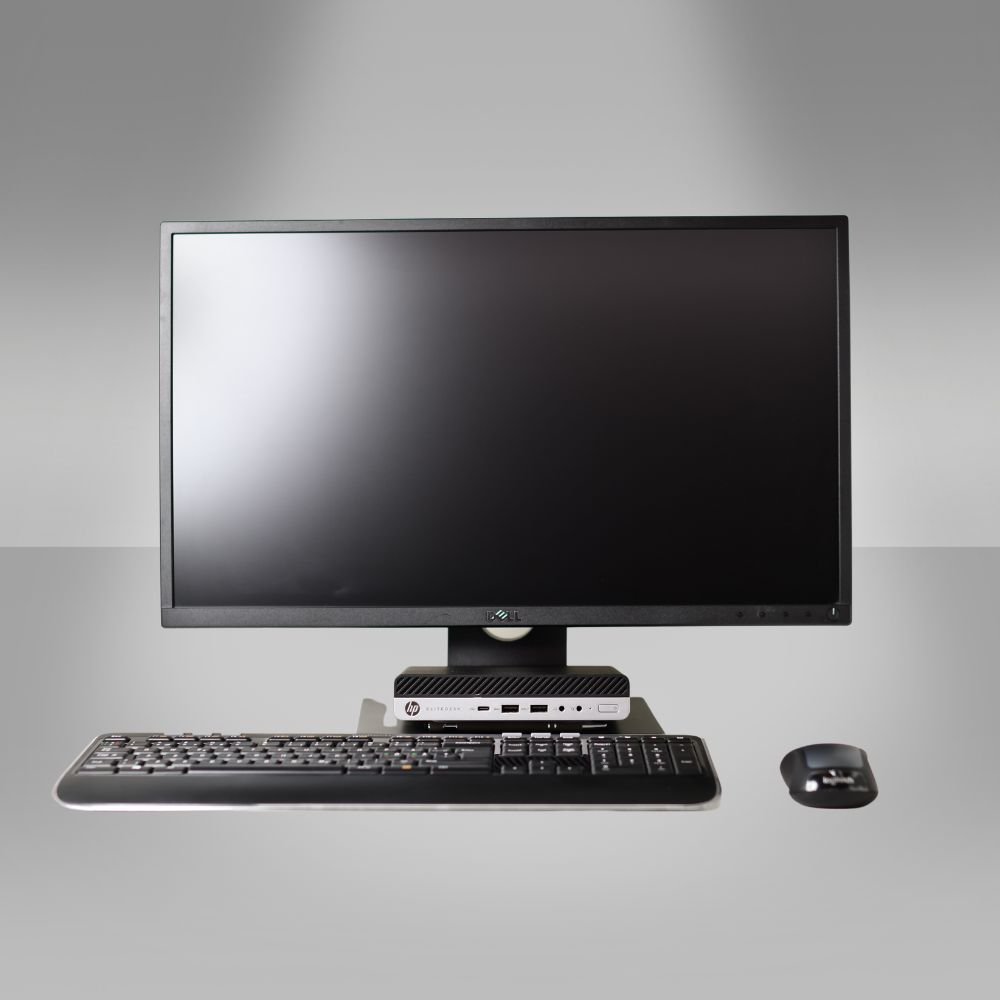 HP EliteDesk 800 G3 DM Mini + Dell P2317H 23″ + Langaton Näppäimistö&Hiiri + WIFI