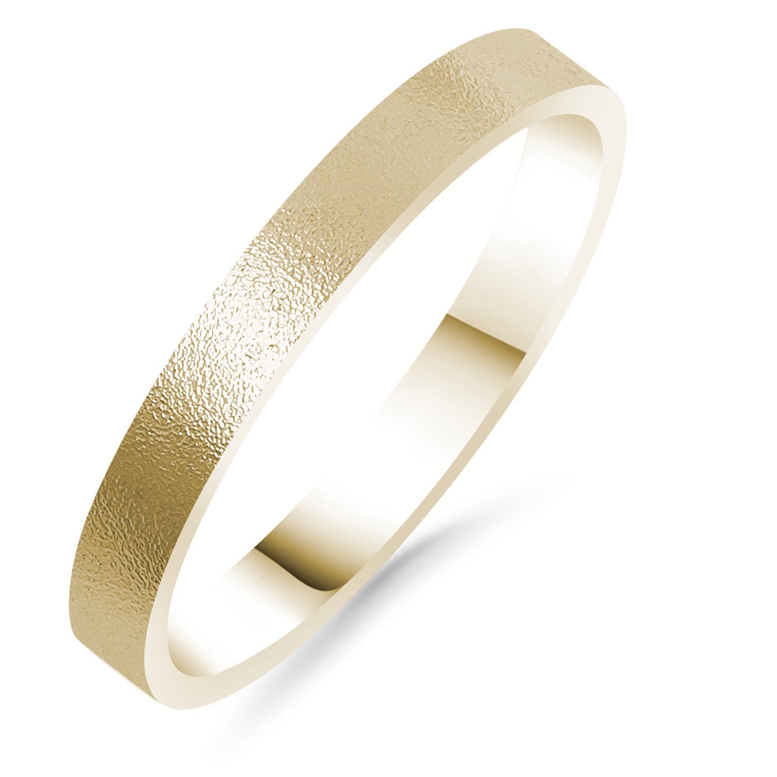 Silván,Silván kihlasormus, lasikuulapuhallettu pinta 3mm flakka, 14K keltakultaa