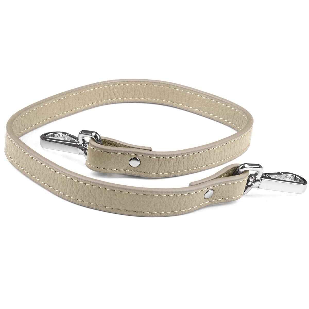 Hirvennahkainen lyhyt olkahihna (taupe)