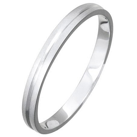 Silván,Kihlasormus valkokulta, 2mm, kiiltävällä uralla