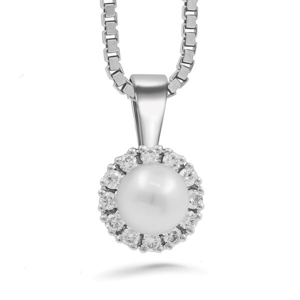 Silván Lauriel timanttiriipus makeanvedenhelmellä, 0,24ct, valkokultaa, timanttikorut