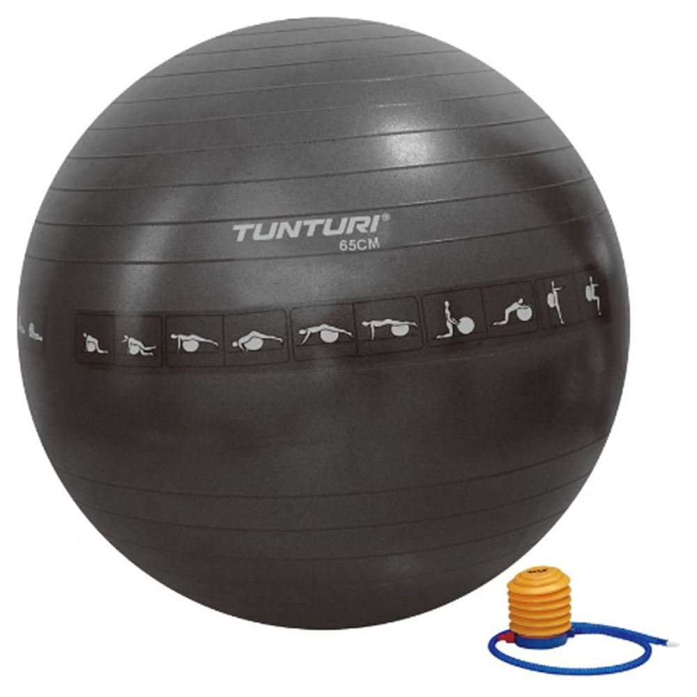 Tunturi Fitness Gymball 65 cm Black, Anti Burst