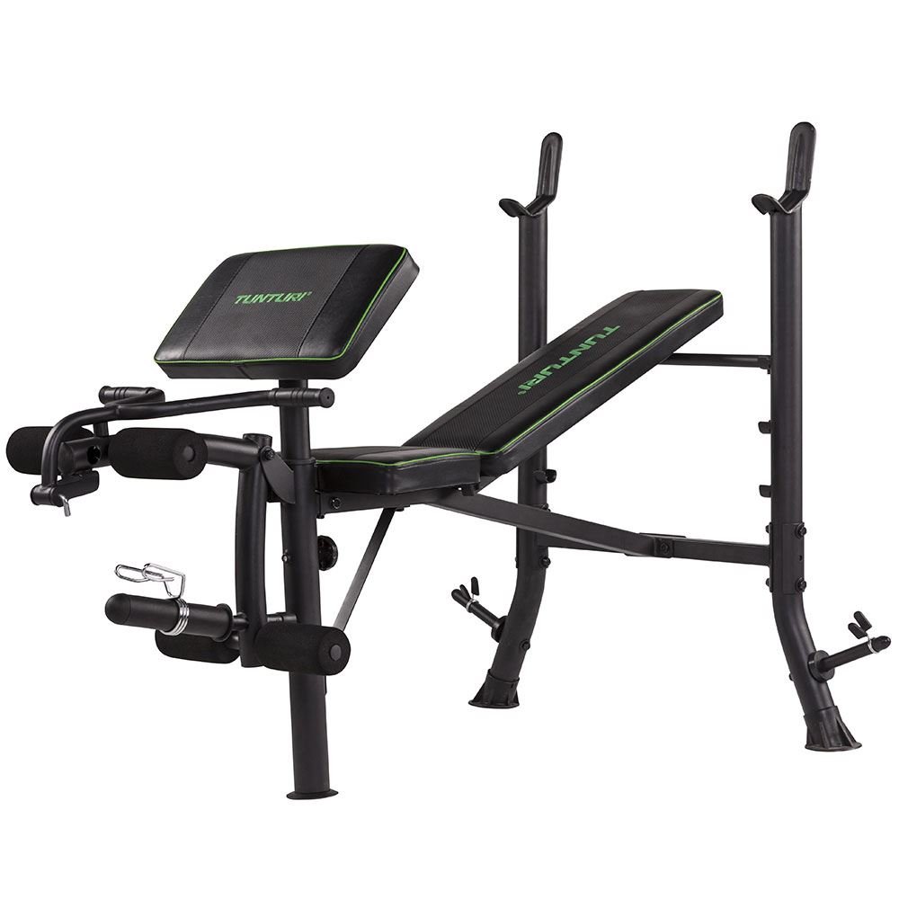 Tunturi Fitness WB40 Compact Weight Bench, Painonnostopenkki levytankotelineellä