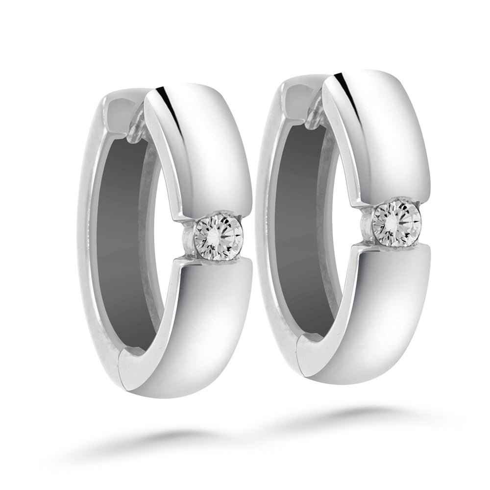 Silván,Timanttikorvakorut 0,10ct, 14K valkokultaa, Marie-mallisto