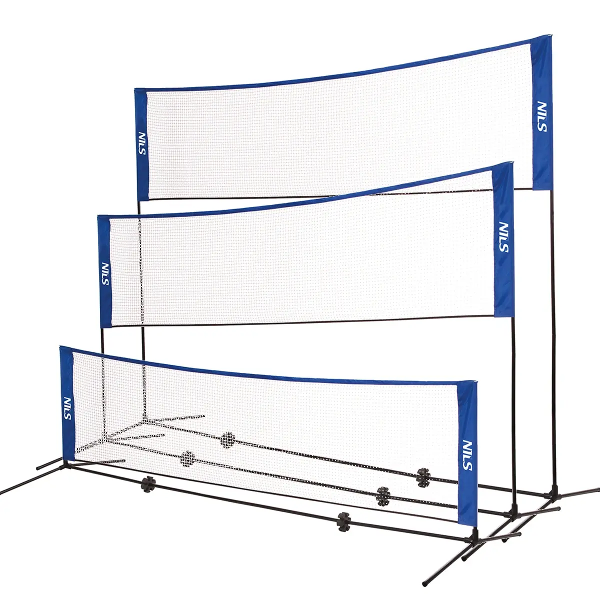 Peliverkko sulkapalloon, tennikseen ja lentopalloon 3in1