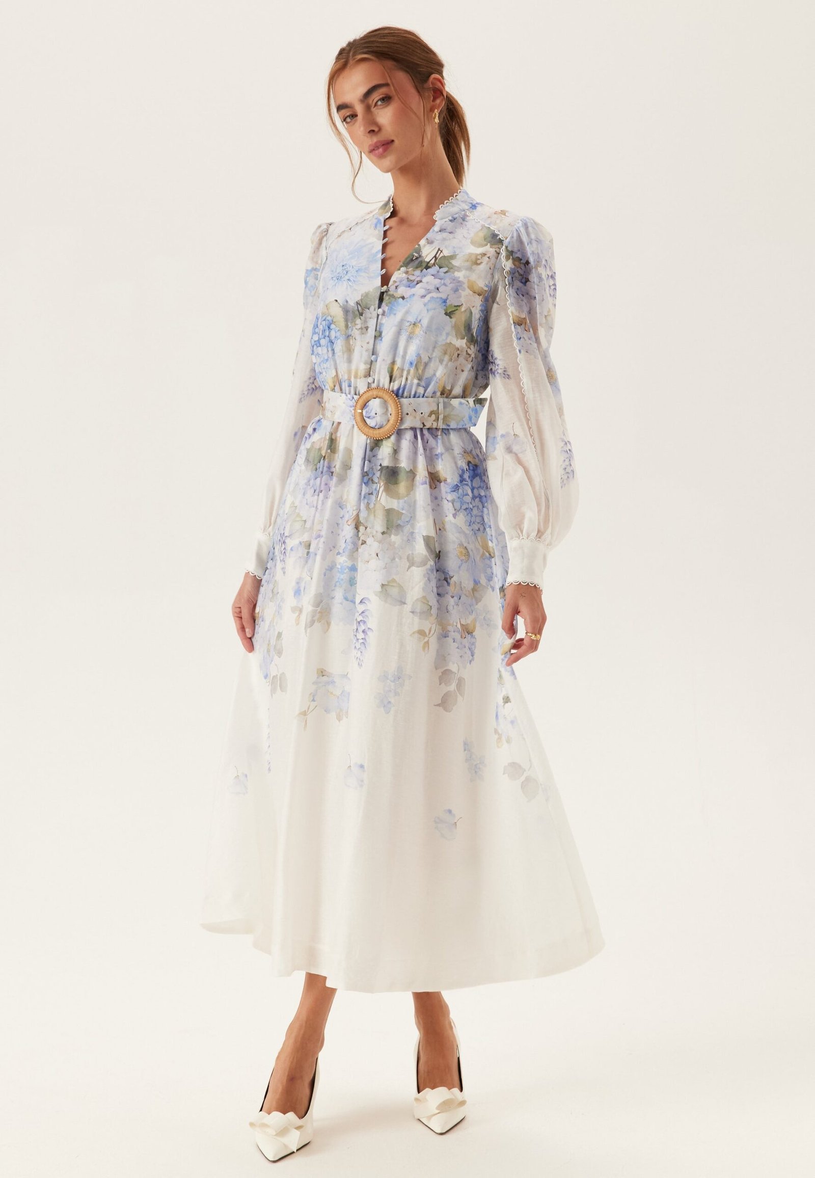 Peyton Trim Detail Midi Dress