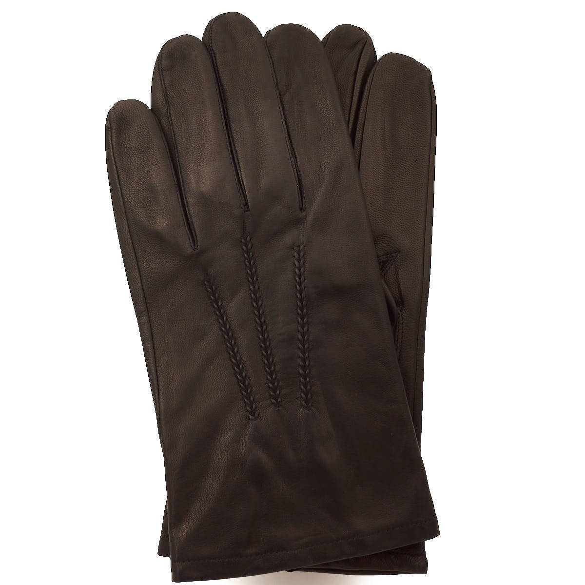 Miesten käsineet silkkivuorilla, musta