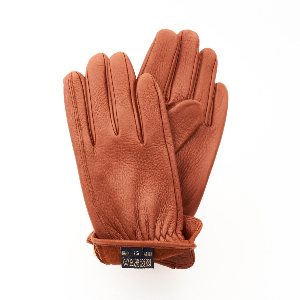 Peurannahka käsineet, vuorittomat, konjakki 8