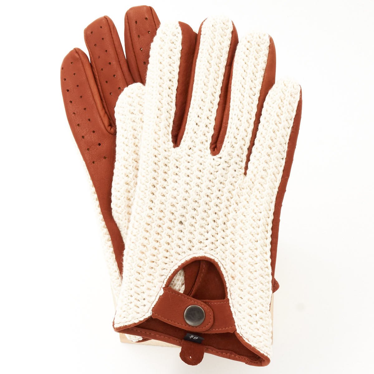 Verkkoselkäiset ajohanskat, konjakki 9 1/2