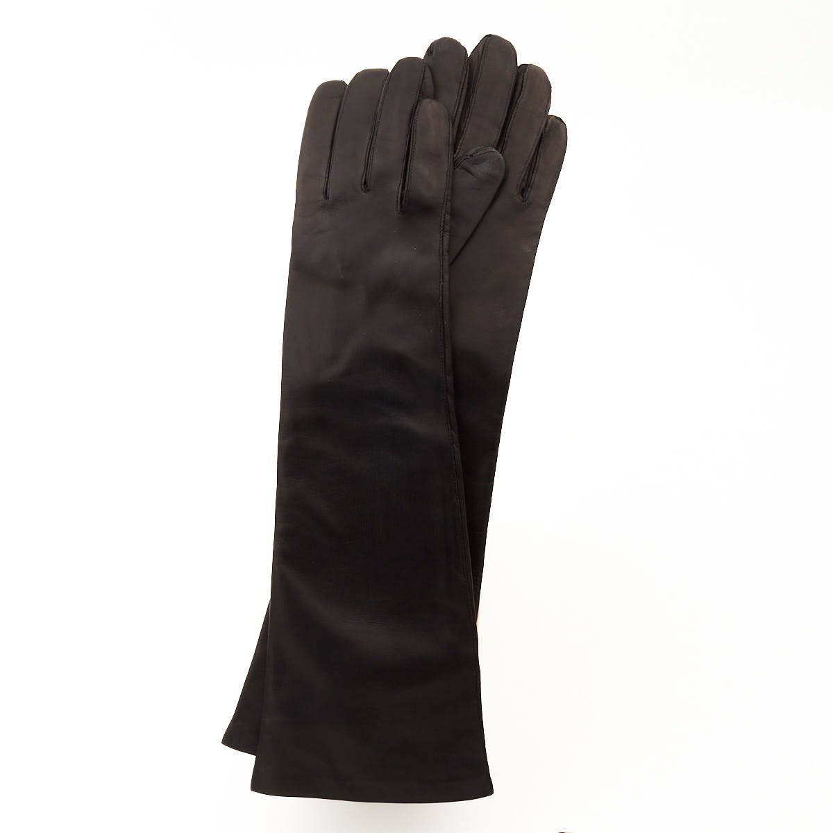 Nahkakäsineet, erityispitkät varret, musta 8