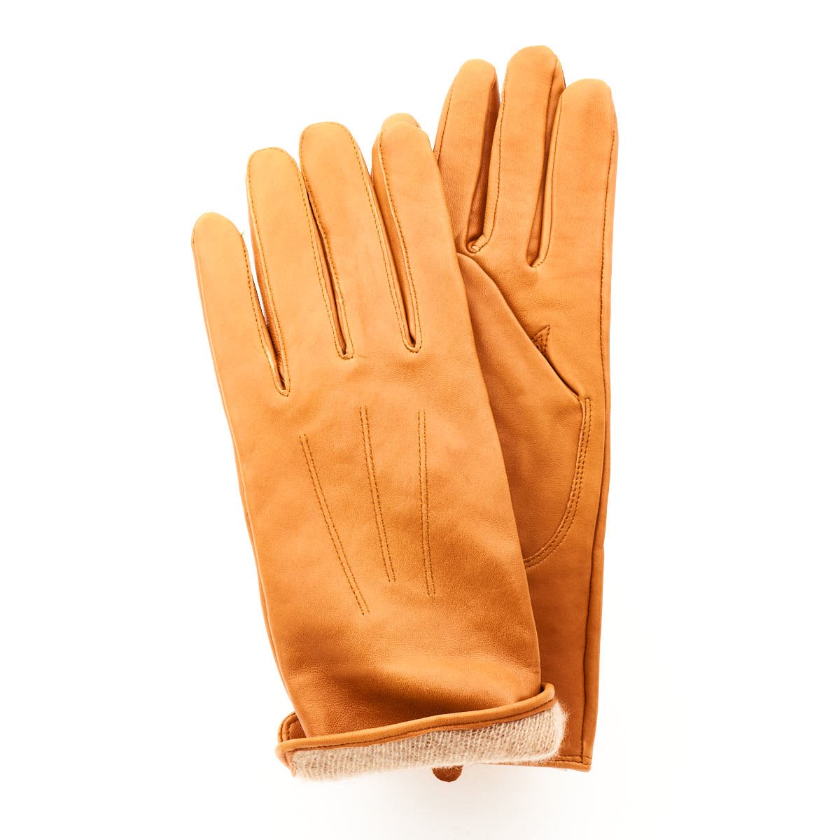 Pehmeät nahkakäsineet, toffee 8 1/2