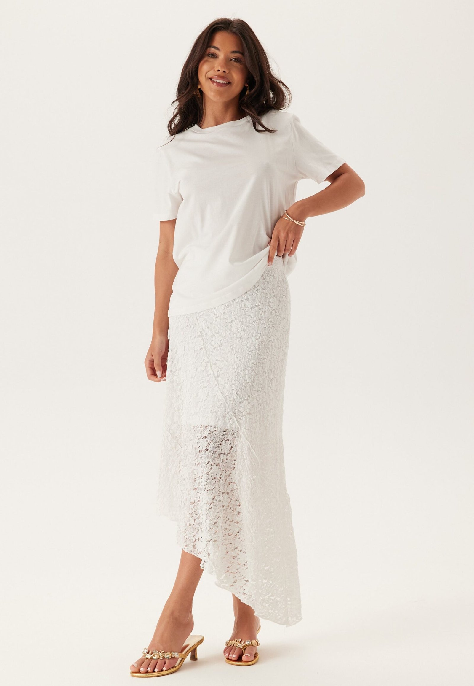 Asymmetric Lace Skirt