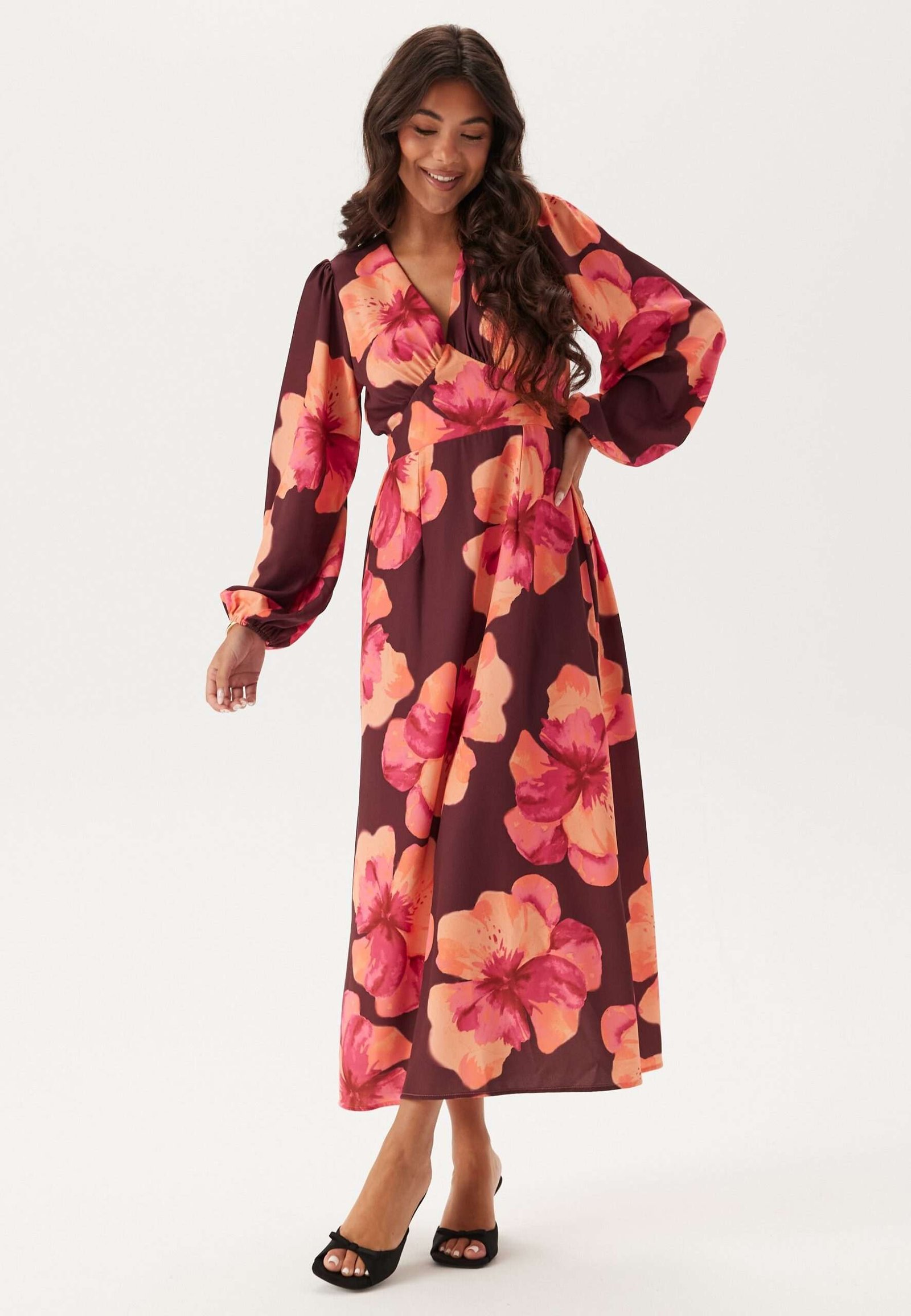 Balloon Sleeve Maxi Dress