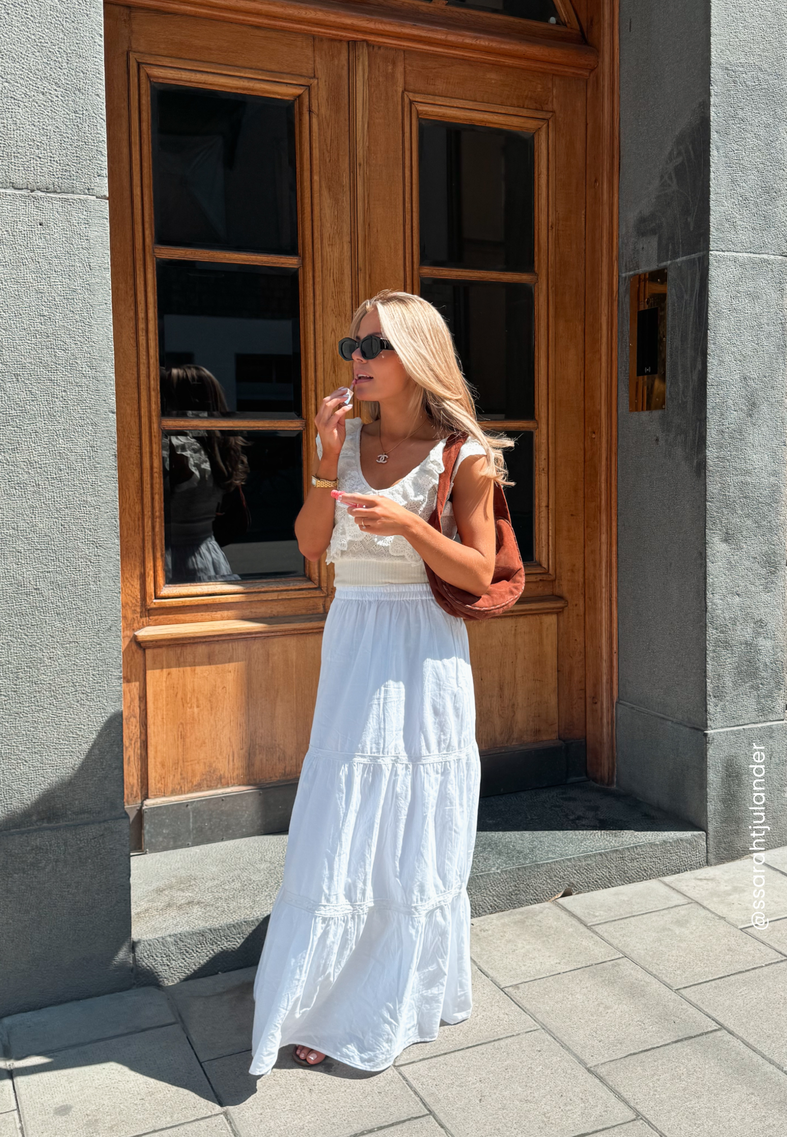 Cotton Lace Maxi Skirt