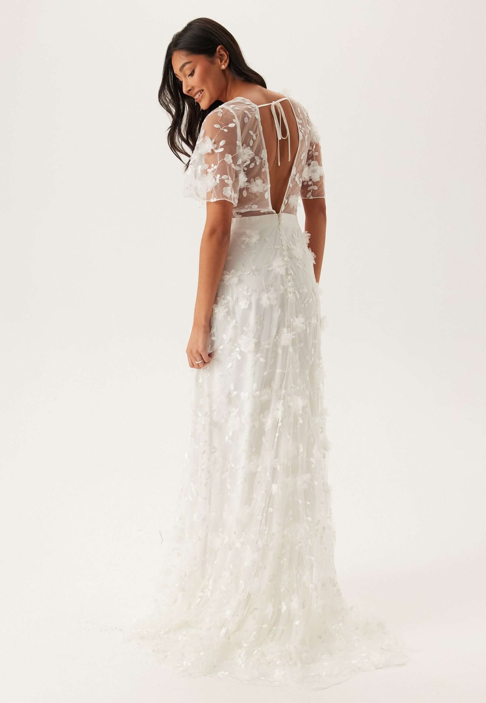 Embroidered Floral Wedding Gown