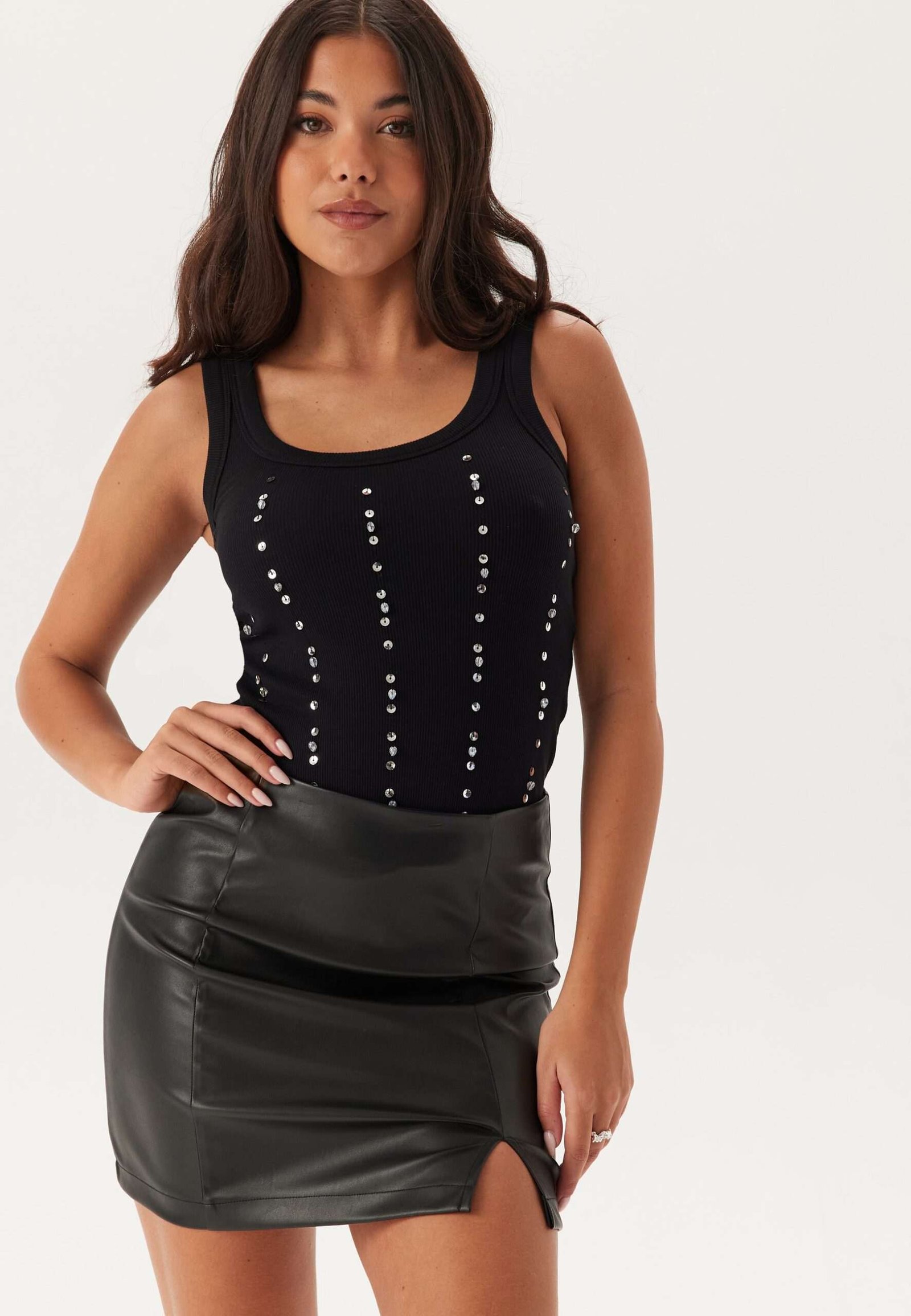 Rhinestone Rib Top