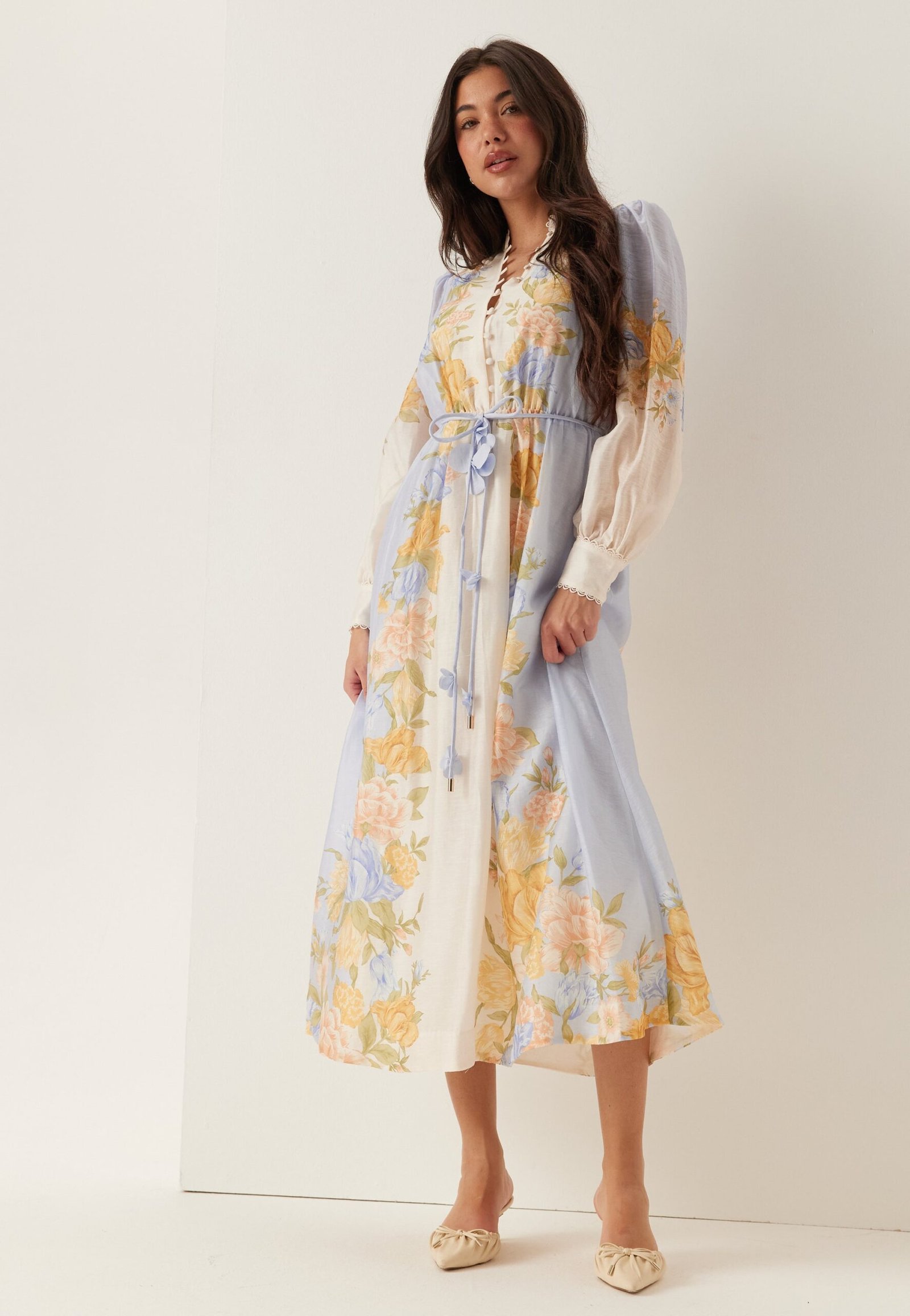 Christina Placement Print Midi