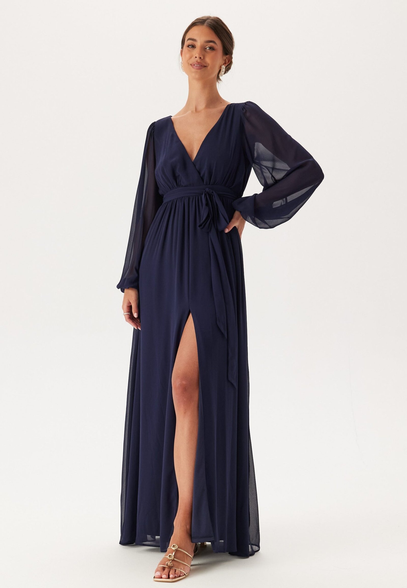 Long Sleeve Chiffon Dress