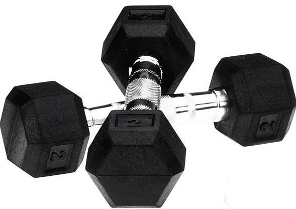 Hexagon kiinteät käsipainot 2x 9 kg