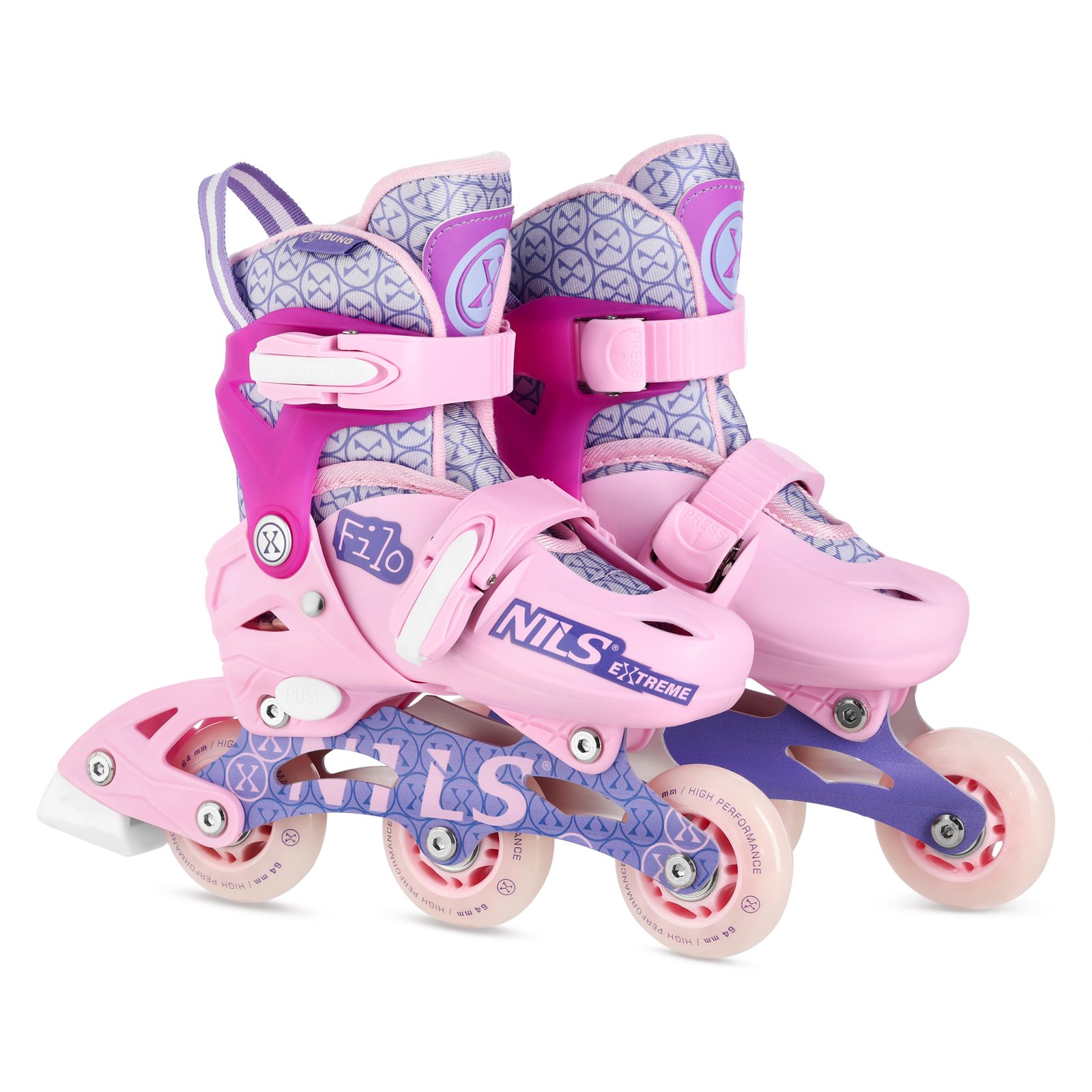 In-line rullaluistimet lapselle - Filo Nils Extreme - pinkki - 26-29