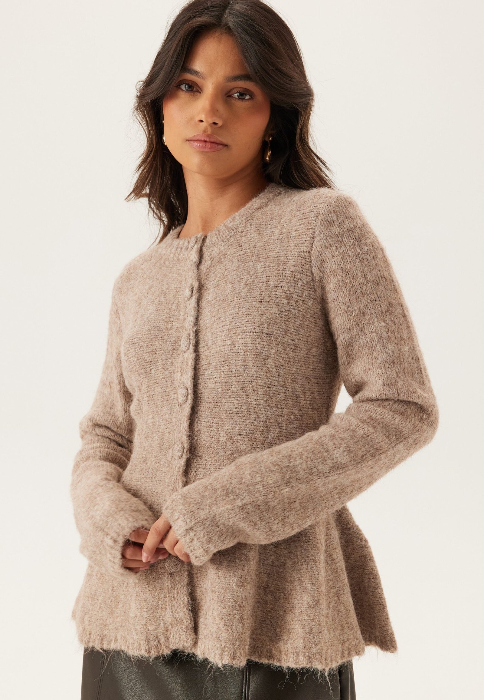 Objsaggia Re Ls Peplum Knit Ca